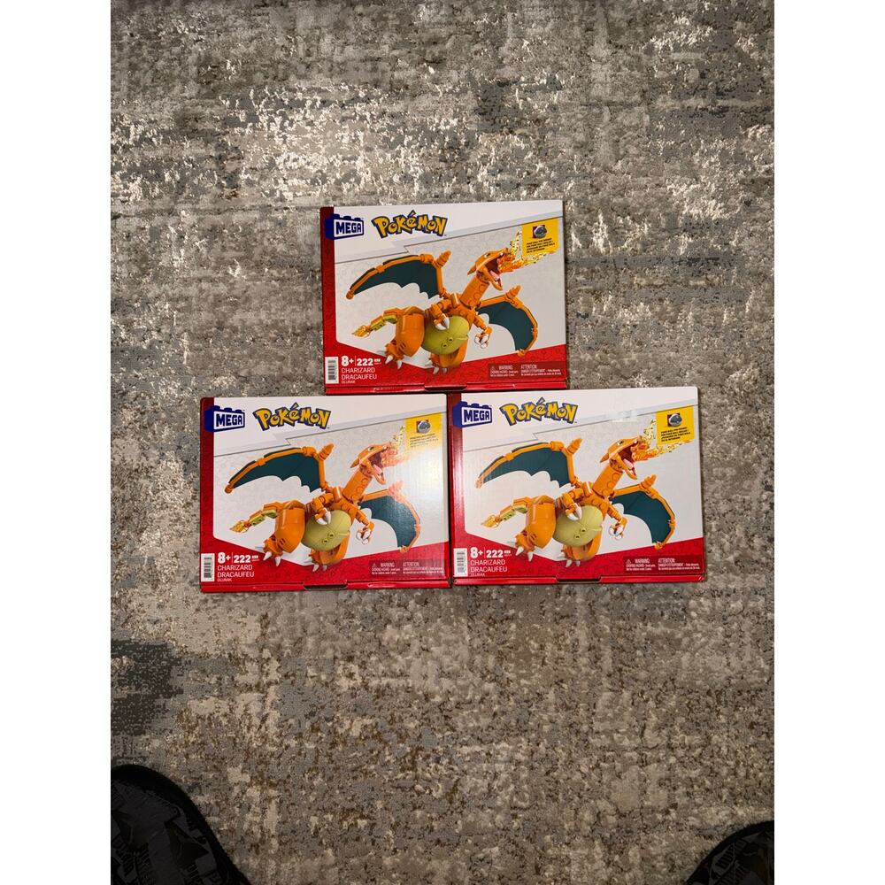 Pokémon Mega Charizard Building Set Brand New Lot Of 3